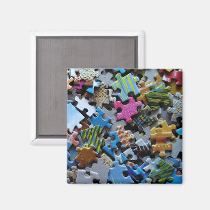 Aimant Pièces de puzzle colorées 2