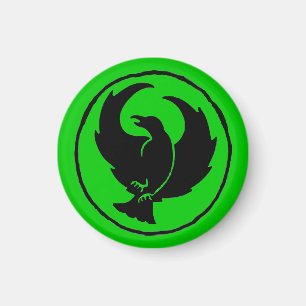 Aimant pied croisé (noir/vert vrai)