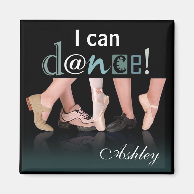 Aimant "Pieds dansants" - Chorégraphe, Danseur, Instructe (Devant)