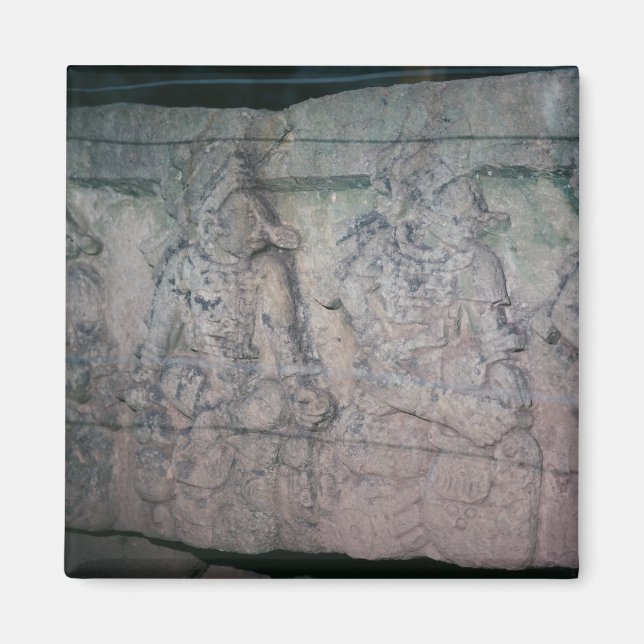 Aimant Pierre sculptée ruines mayas anciennes Copan Hondu (Devant)