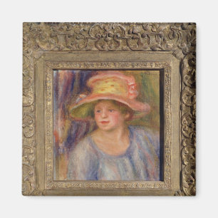 Aimant Pierre une femme de Renoir   avec un casquette