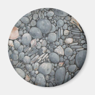 Aimant Pierres de plage Coques Galets Rochers Peinture Ar