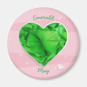 Aimant Pierres d'origine mai émeraude Coeur vert