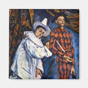 Aimant Pierrot and Harlequin, Mardi Gras by Paul Cezanne