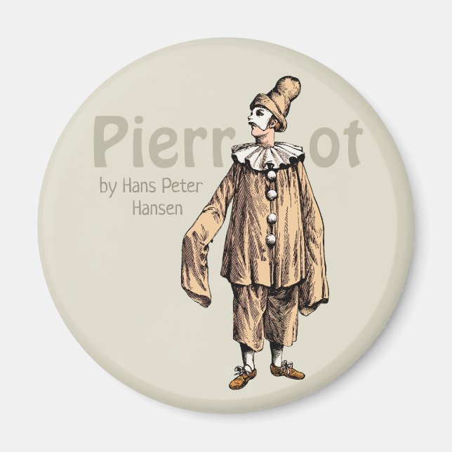 Aimant Pierrot de Hans Peter Hansen CC0235 Fridge art (Devant)