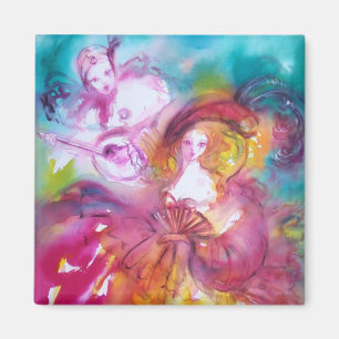 Aimant PIERROT ET ARLECCHINA Carnaval de Venise,