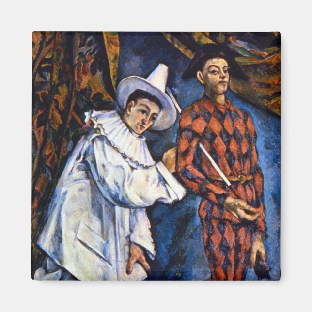 Aimant Pierrot et Arlequin, Mardi Gras par Paul Cezanne (Devant)