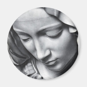 Aimant Pieta de Michel-Ange sur le visage de Vierge Marie