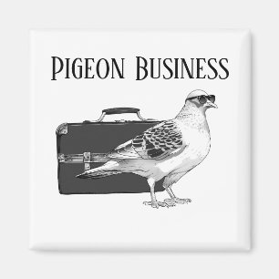Aimant Pigeon Business (Pas de sac à dos)