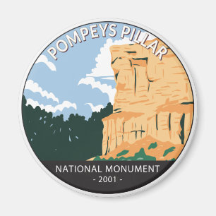 Aimant Pilier Pompeys Monument National Montana Vintage