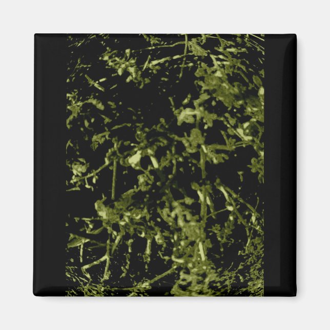 AIMANT PIN ABSTRAIT VERT ET NOIR (Devant)