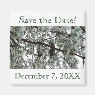 Aimant Pin d'hiver Enregistrer l'aimant de date