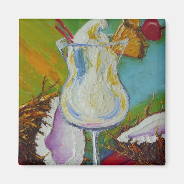 Aimant Piña Colada et la noix de coco par Paris Wyatt Lla (Devant)
