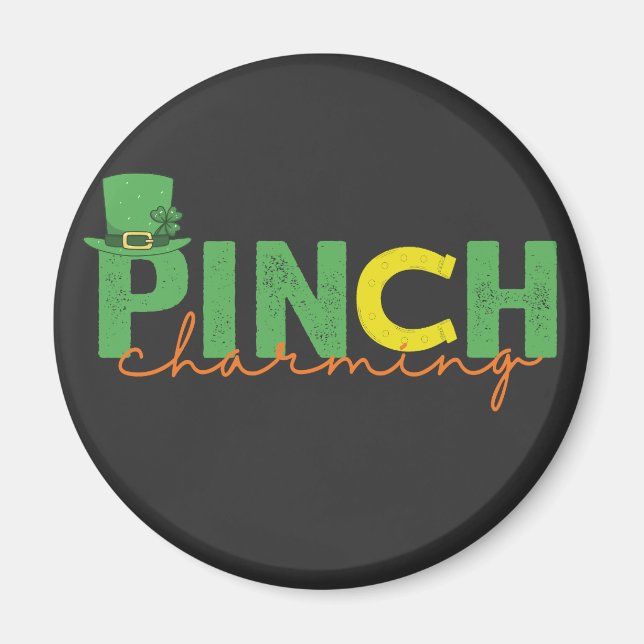 Aimant Pinch CHarming Funny St Patrick's Day Cadeau irlan (Devant)