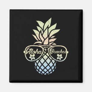 Aimant Pineapples Sungles Drôle Aloha Plages Hawaiian Haw