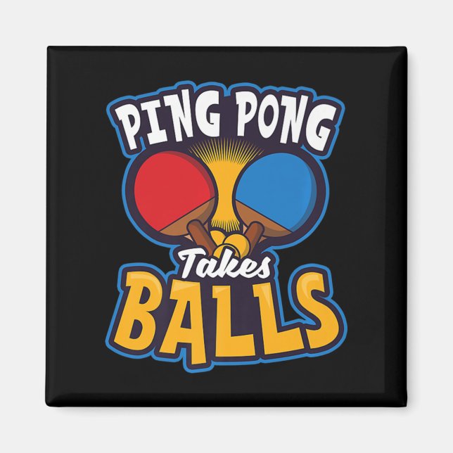 Aimant Ping Pong prend des balles Design Table Tennis (Devant)