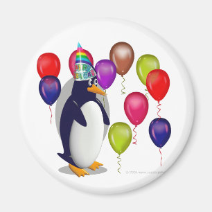 Aimant Pingouin d'anniversaire