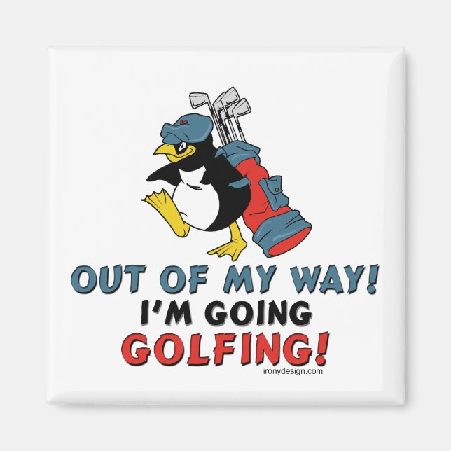 Aimant Pingouin de golf (Devant)