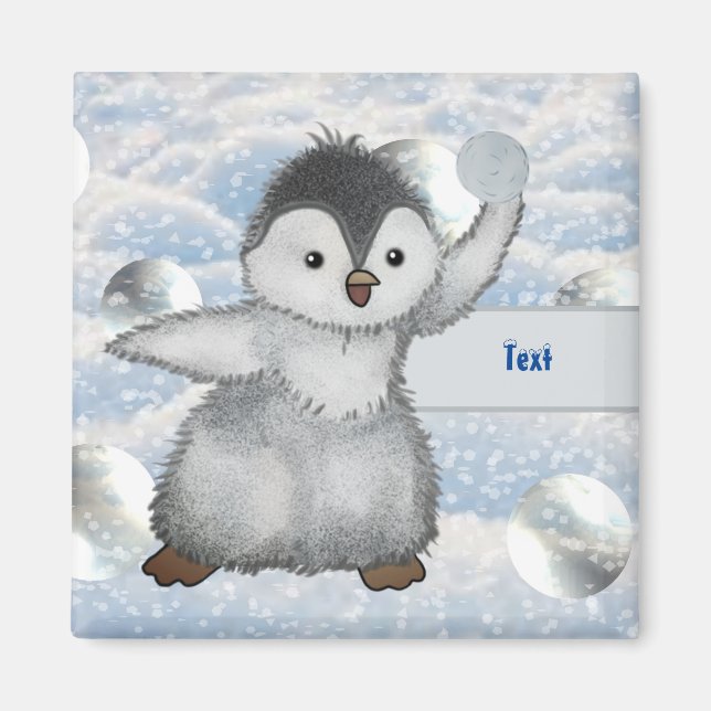 Aimant Pingouin d'hiver (Devant)