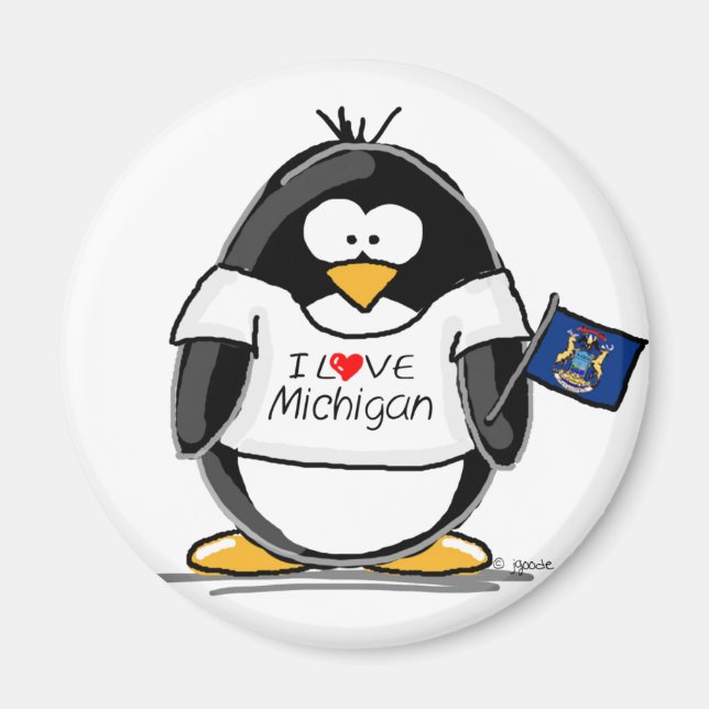 Aimant Pingouin du Michigan (Devant)