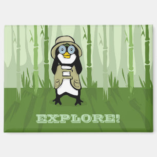 Aimant Pingouin Explorateur