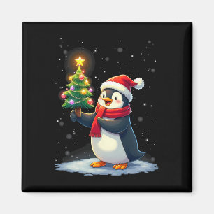 Aimant Pingouin mignon arbre de Noël Pyjama Filles Garçon