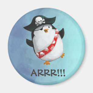 Aimant Pingouin mignon de pirate