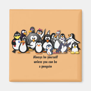 Aimant Pingouins mignons animés