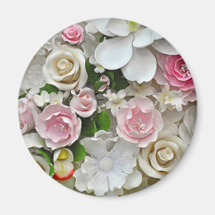 Aimant Pink and white floral