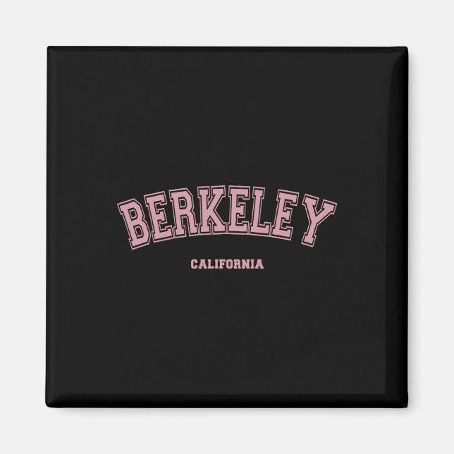 Aimant Pink Berkeley California Ca Varsity Style On Berke (Devant)