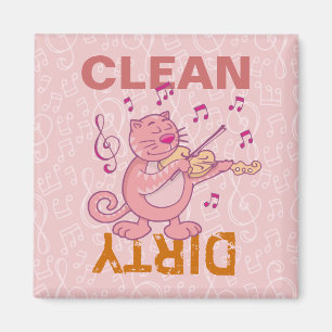 Aimant Pink Cat with Violin