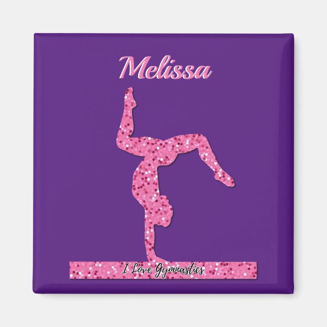 Aimant Pink Gymnastique Fille Éperche Balancier (Devant)