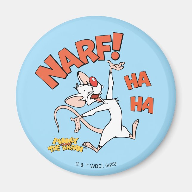 Aimant Pinky et le cerveau | Pinky "Narf !" (Devant)