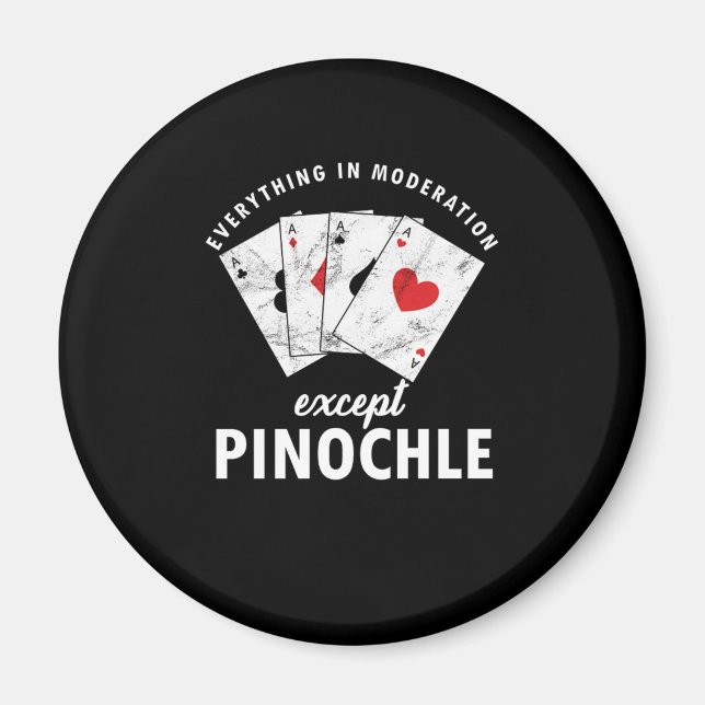 Aimant Pinochle Binocle Penuchle Cartes Jeu Cadeau (Devant)