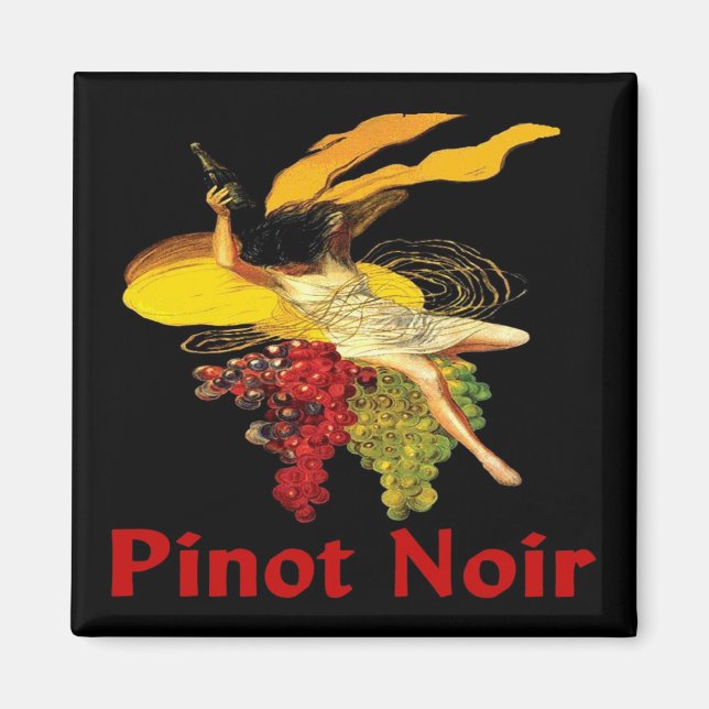 Aimant Pinot noir de femme de vin (Devant)