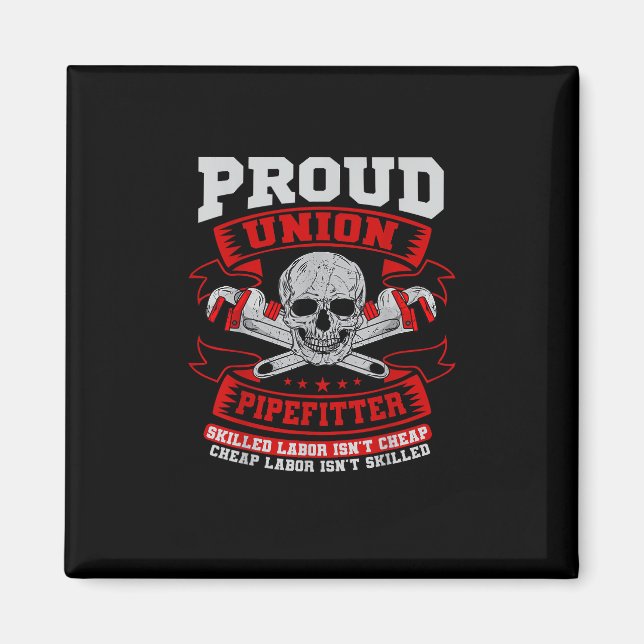 Aimant Pipefitter Steamfitter Plumber - Main-d'oeuvre qua (Devant)