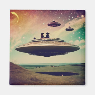 Aimant Pique-nique de sorcière UFO