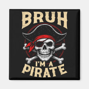 Aimant Pirate Frère Vintage Crâne Épouvantable Halloween
