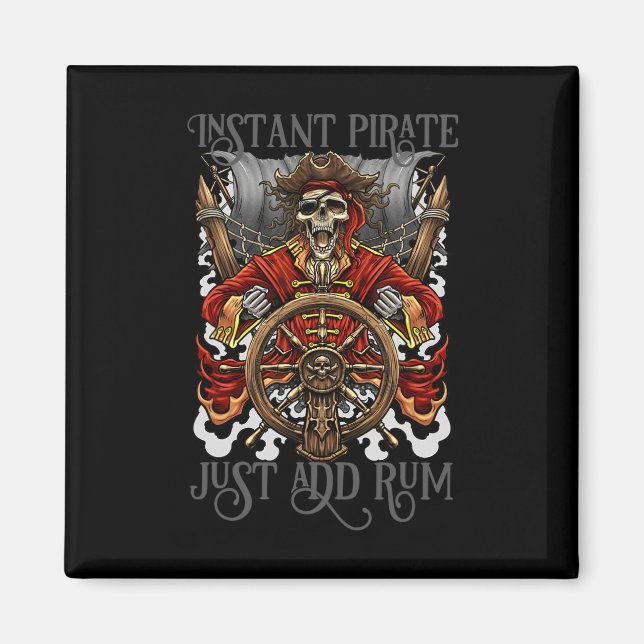 Aimant Pirate Instantané Ajouter Juste Rum Halloween Crui (Devant)