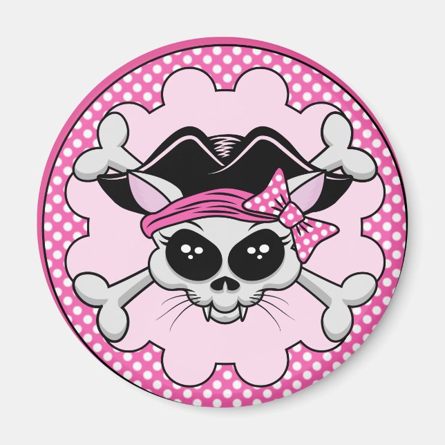 Aimant Pirate Princess Kitty Skull (Devant)