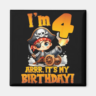 Aimant Pirate Quatrième Anniversaire Je Suis 4 Arrr C'est