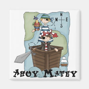 Aimant Pirates Ahoy Tshirs et cadeaux
