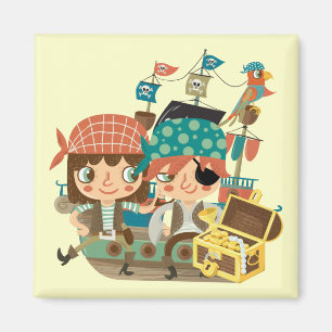 Aimant Pirates avec le trésor