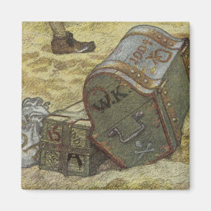 Aimant Pirates de légende, William Kidd enterrant un trés