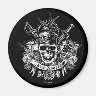 Aimant Pirates des Caraïbes 5  Crâne Jack Sparrow