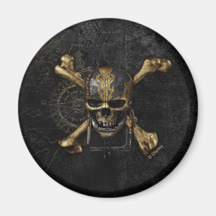Aimant Pirates du crâne des Caraïbes et des os croisés