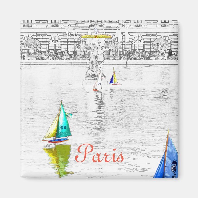 Aimant Piscine du Jardin du Luxembourg - Paris (Devant)