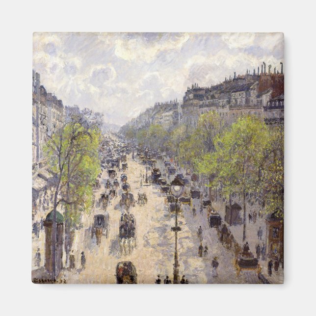 Aimant Pissarro - Boulevard Montmartre, Printemps (Devant)