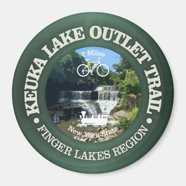 Aimant Piste de sortie du lac Keuka (cyclisme c) (Devant)