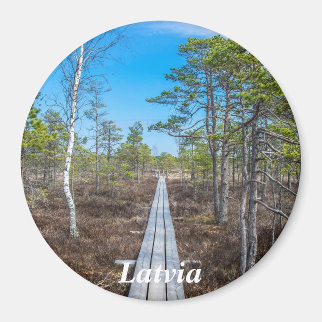 Aimant Piste en bois sur l'aimant des marais (Devant)